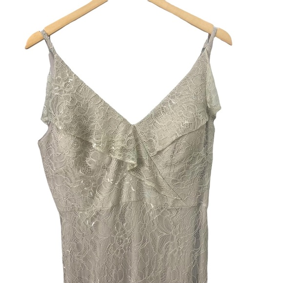 Jenny Yoo Oyster (Pearl-Colored) Florentine Lace Formal Gown Size 10 - Picture 5 of 8